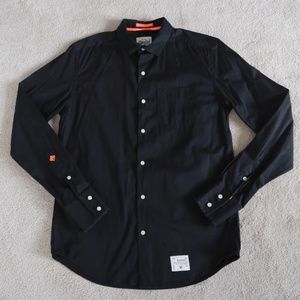Superdry black long-sleeve shirt M